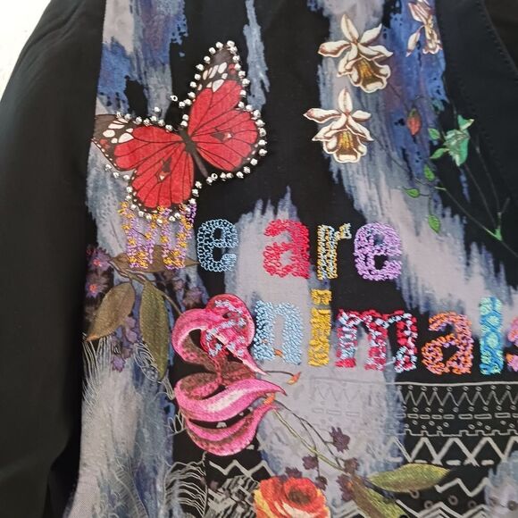 Desigual printed long sleeve Carmen blouse size S - Picture 4 of 7